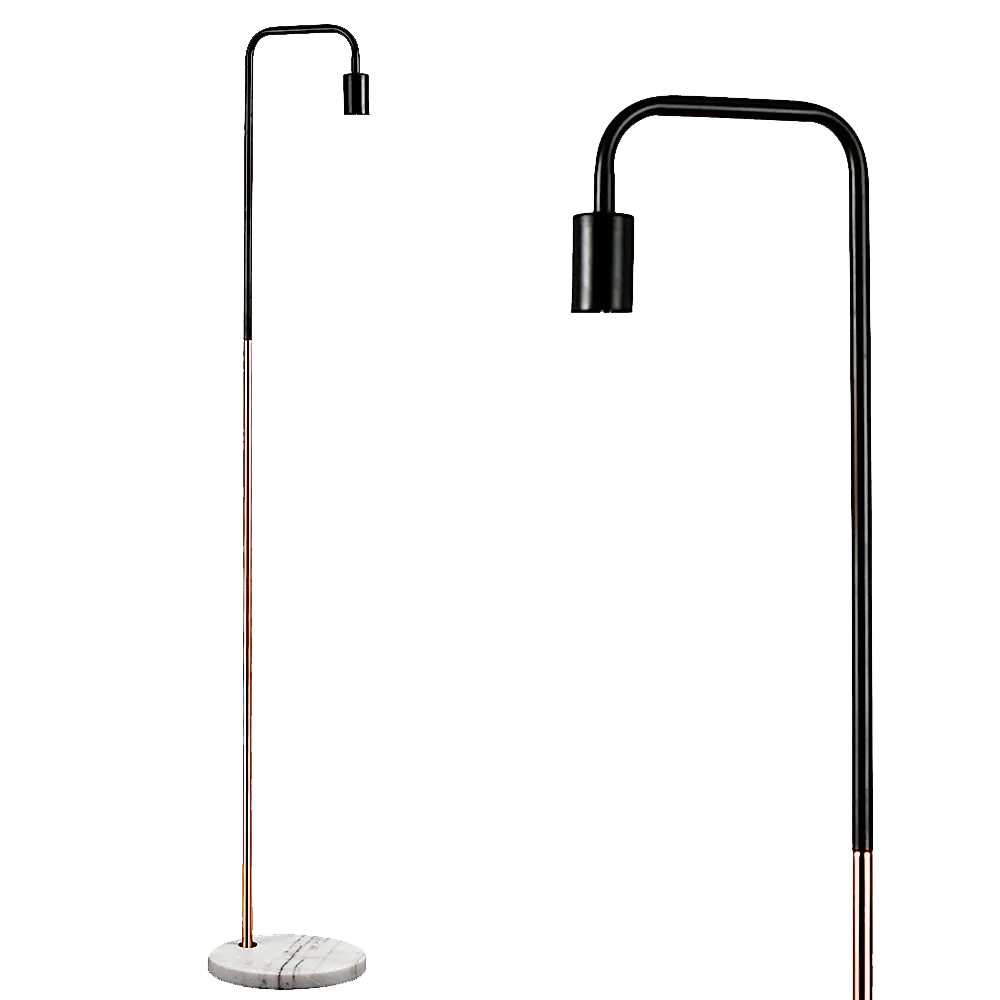 Copper & Black Floor Standing Lamp