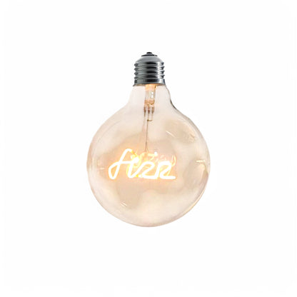 Fizz Yellow Text Bulb & Desk Lamp - Screw Up