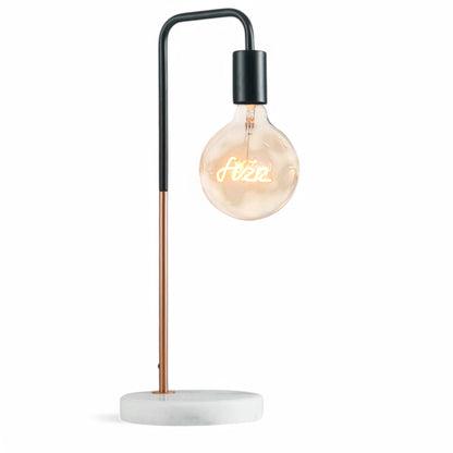 Fizz Yellow Text Bulb & Desk Lamp - Screw Up