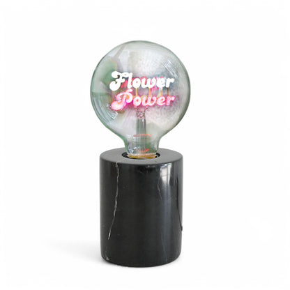 Flower Power Text Bulb & Table Lamp - Screw Down