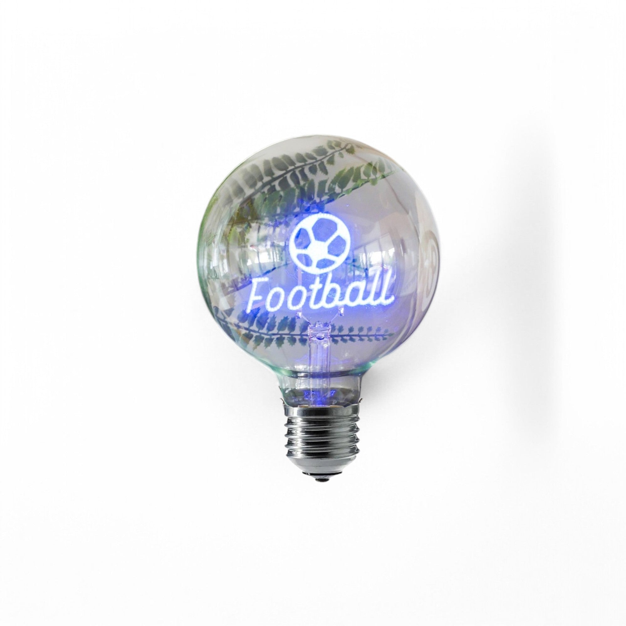 Football Blue Text Bulb & Table Lamp - Screw Down