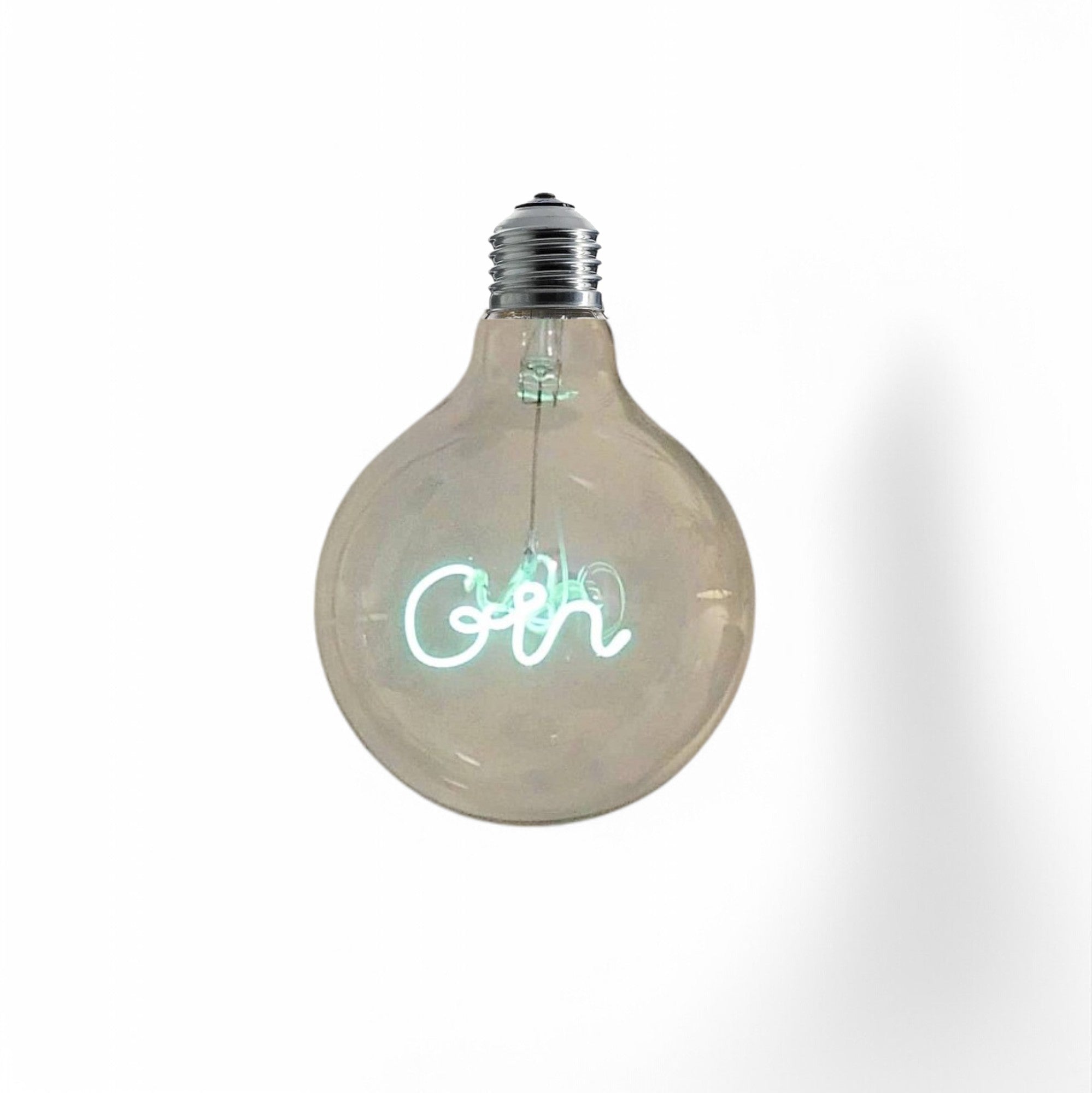 Gin Green Text Bulb & Desk Lamp - Screw Up