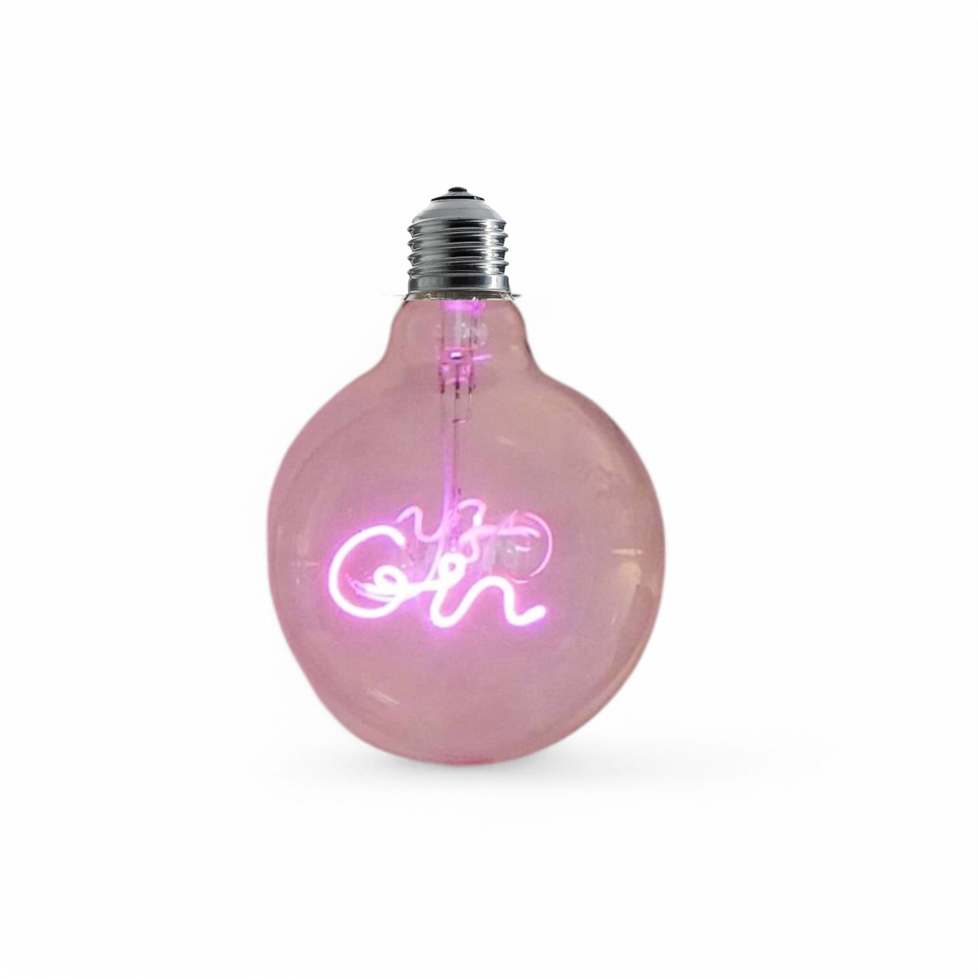 Gin Pink Text Bulb & Desk Lamp - Screw Up