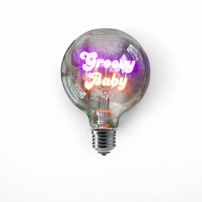 Groovy Baby Text Bulb & Table Lamp - Screw Down