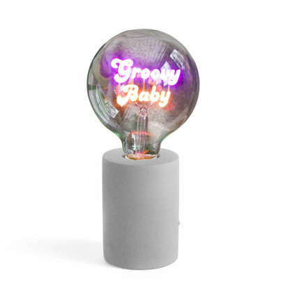 Groovy Baby Text Bulb & Table Lamp - Screw Down