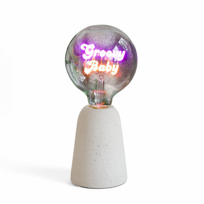 Groovy Baby Text Bulb & Table Lamp - Screw Down