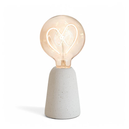 Heart Shape White Bulb & Table Lamp - Screw Down