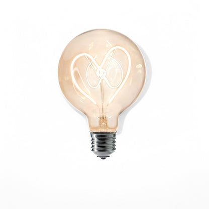 Heart Shape White Bulb & Table Lamp - Screw Down