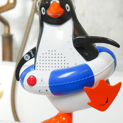 Penguin Shower Radio And Bluetooth Speaker- Blue