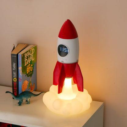 Rocket 3-in-1 Bedside Light, Digital Clock & Ceiling Projector
