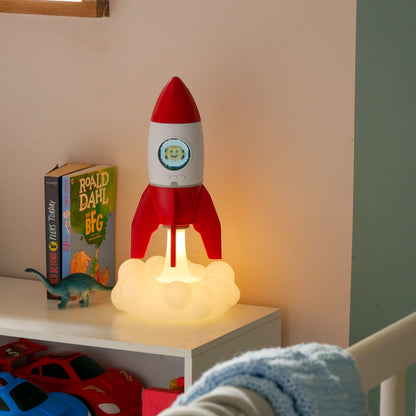 Rocket 3-in-1 Bedside Light, Digital Clock & Ceiling Projector