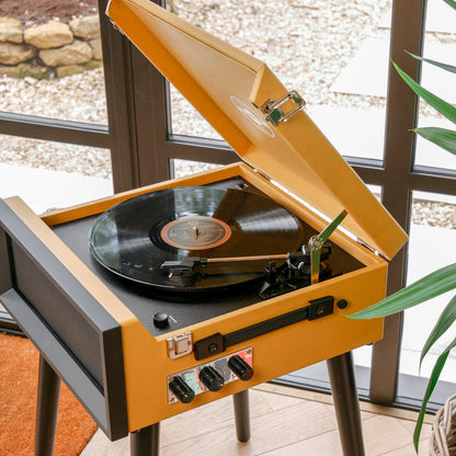 SRP1R XP Retro Record Player with Legs - Beige