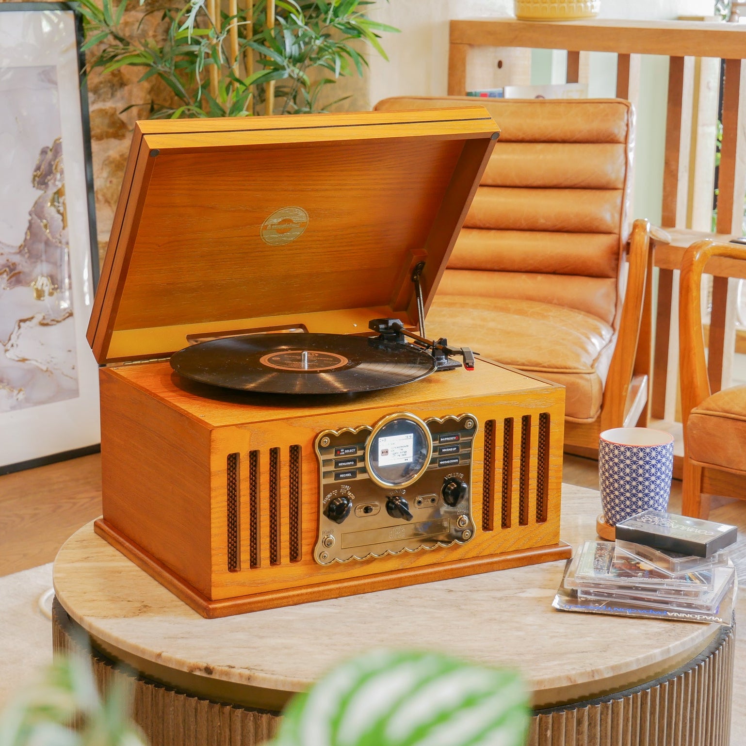 Westminster Nostalgic Wooden Music Center Light Wood