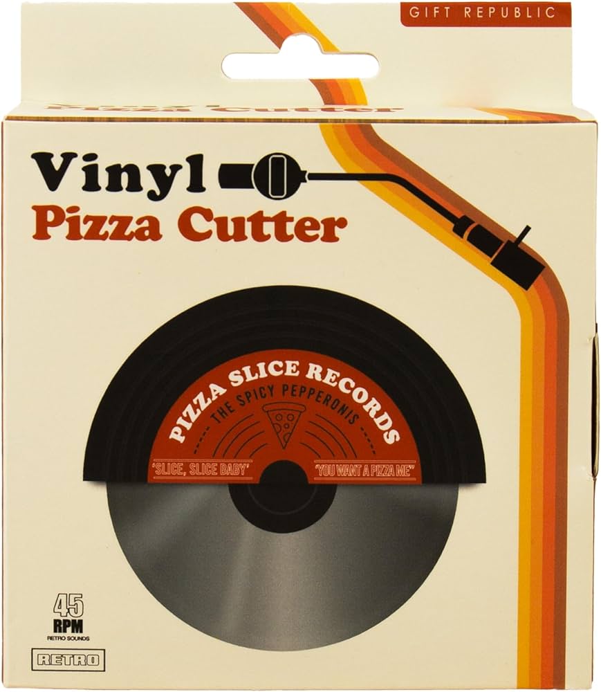 Vinyl Record Pizza Cutter – Retro Music Inspired Kitchen Tool