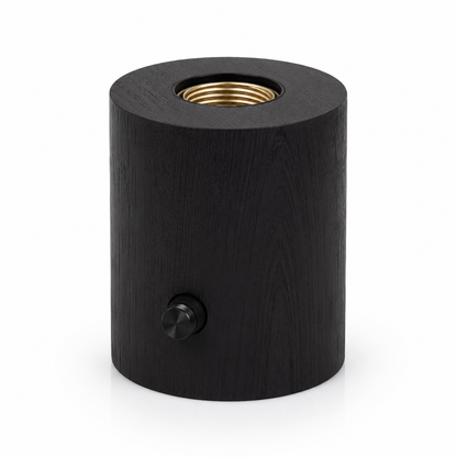 Wooden Rechargable Table Lamp - Black Wood