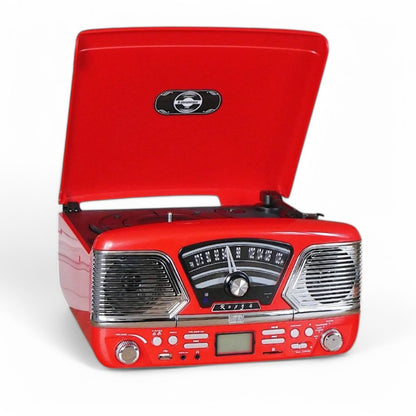 Roxy 4 BT Retro Record Player -Red