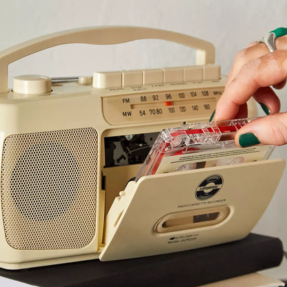 SCR209 Portable Cassette Player & FM Radio - Cream