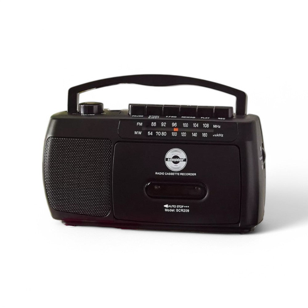 SCR209 Portable Cassette Player & FM Radio - Black