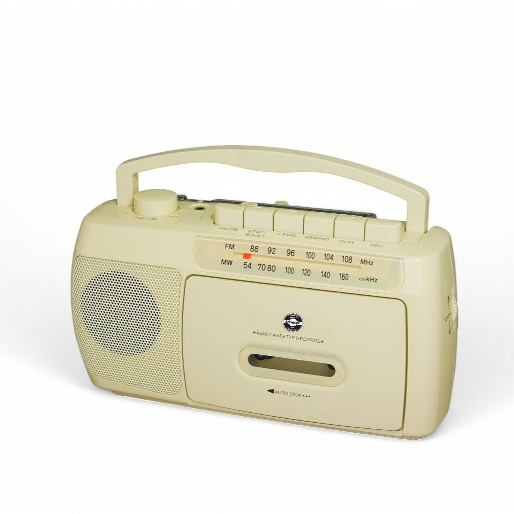 SCR209 Portable Cassette Player & FM Radio - Cream