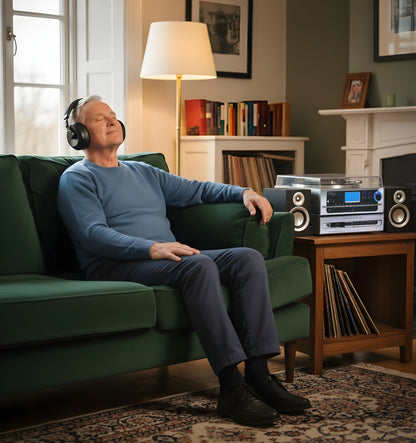 Solo Luxury Wireless Headphones With Noise Cancellation & Transmitter Set