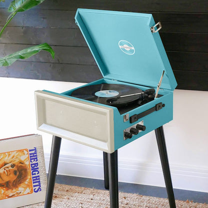SRP1R XP Retro Record Player with Legs - Blue