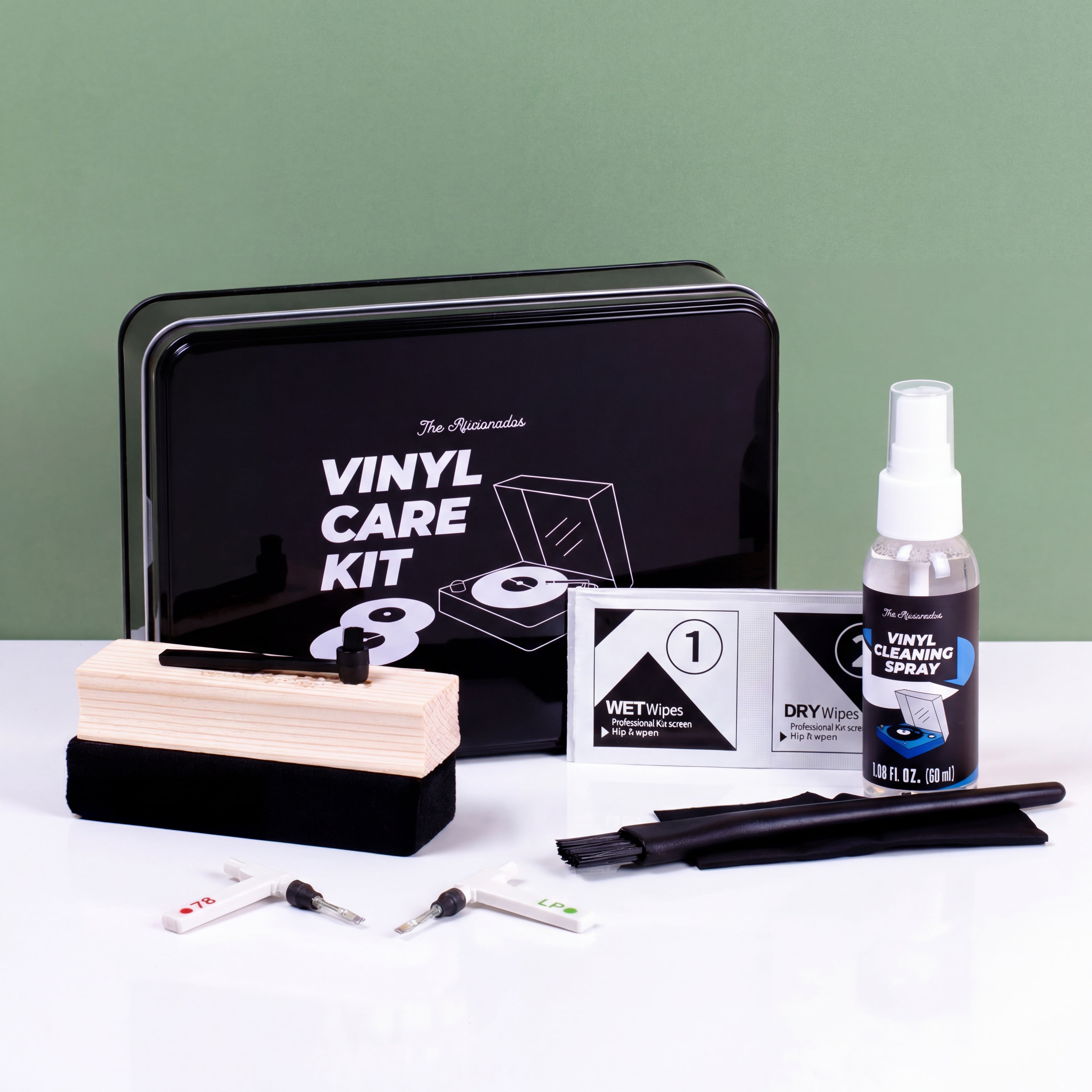 Vinyl Record Cleaning Kit with 2 x SSTY8 Stylus