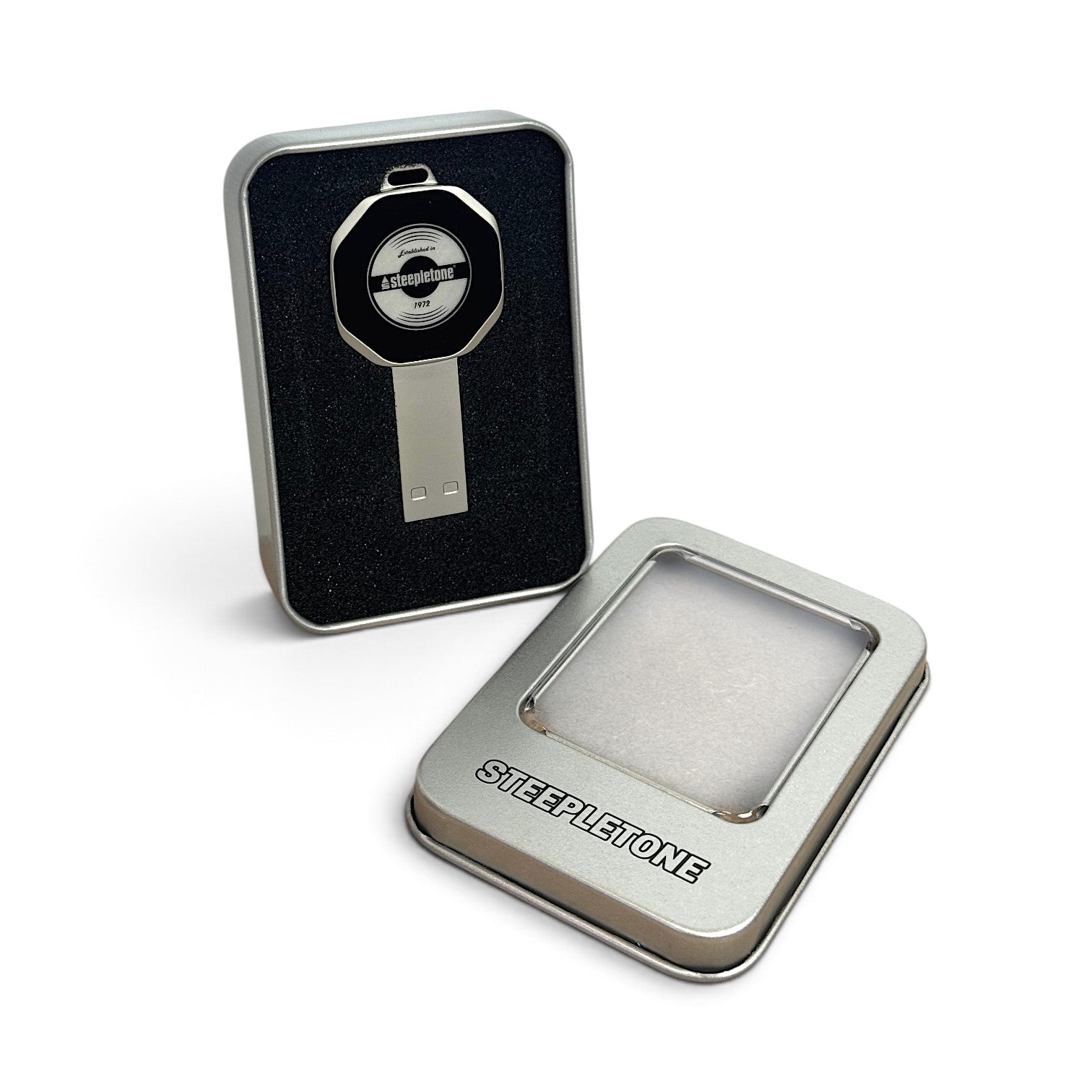 4GB Premium Metal USB Flash Drive with Storage Tin
