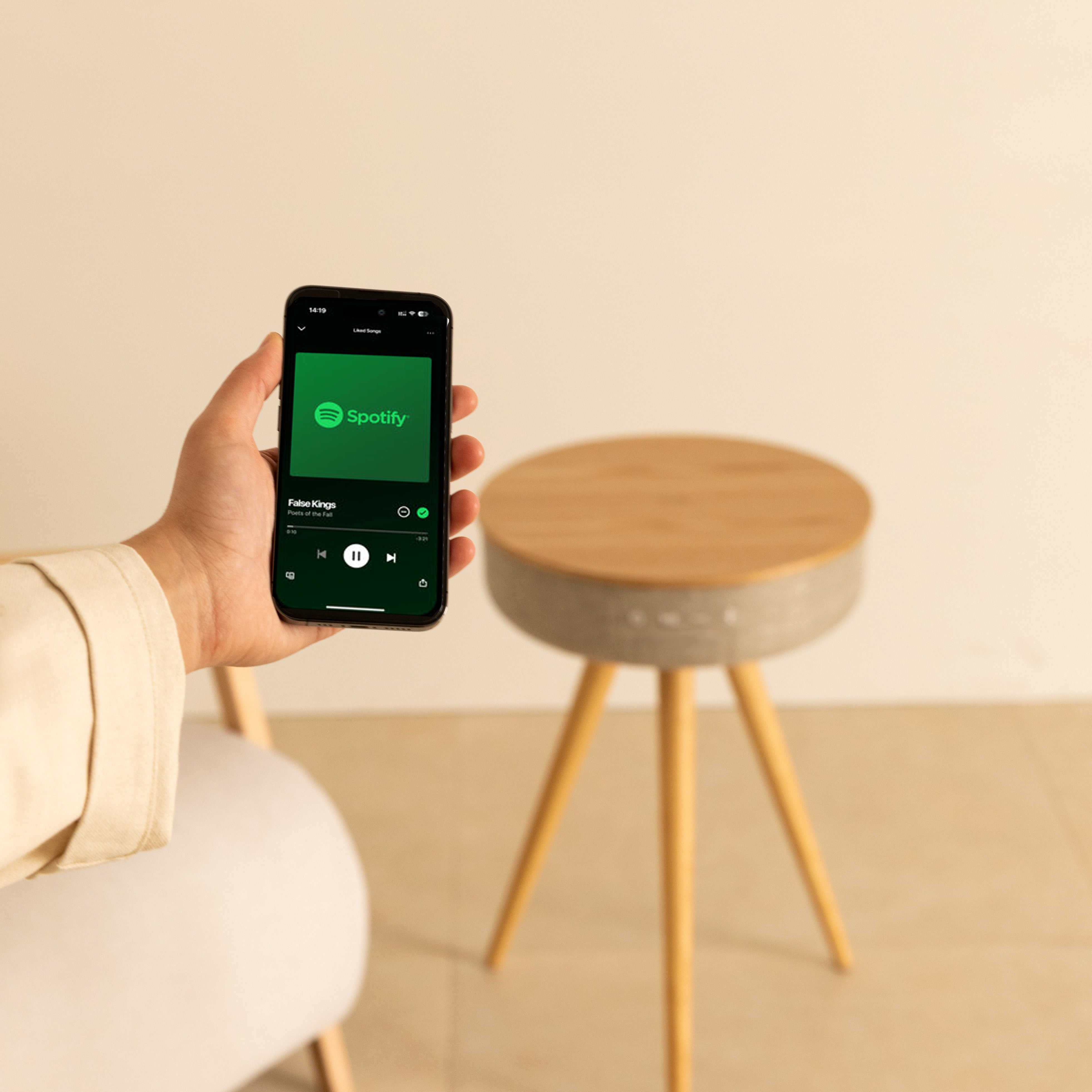 Tabblue Bluetooth Table Speaker - Light Wood