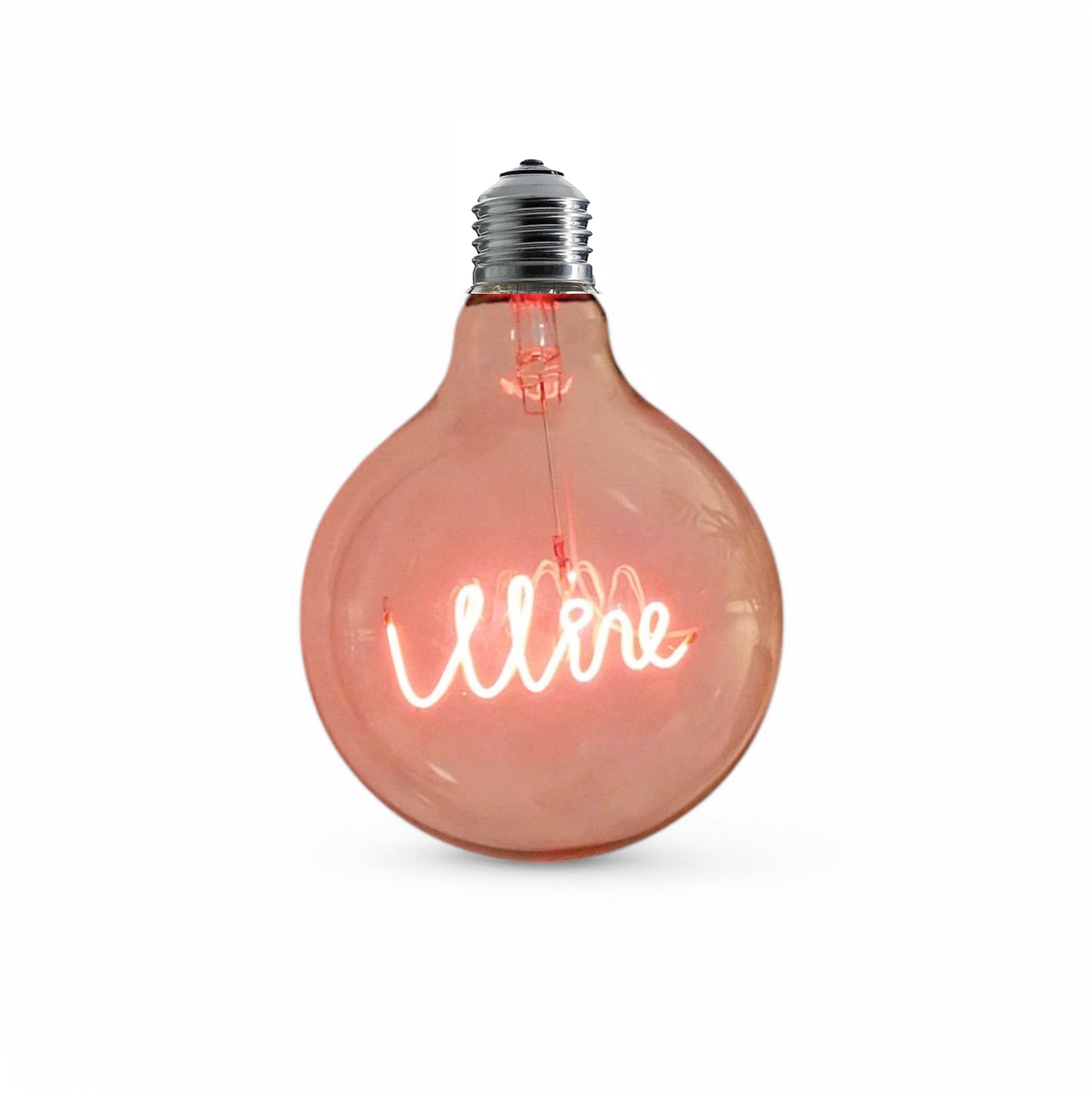 Wine Red Text Bulb & Desk Lamp - Screw Up
