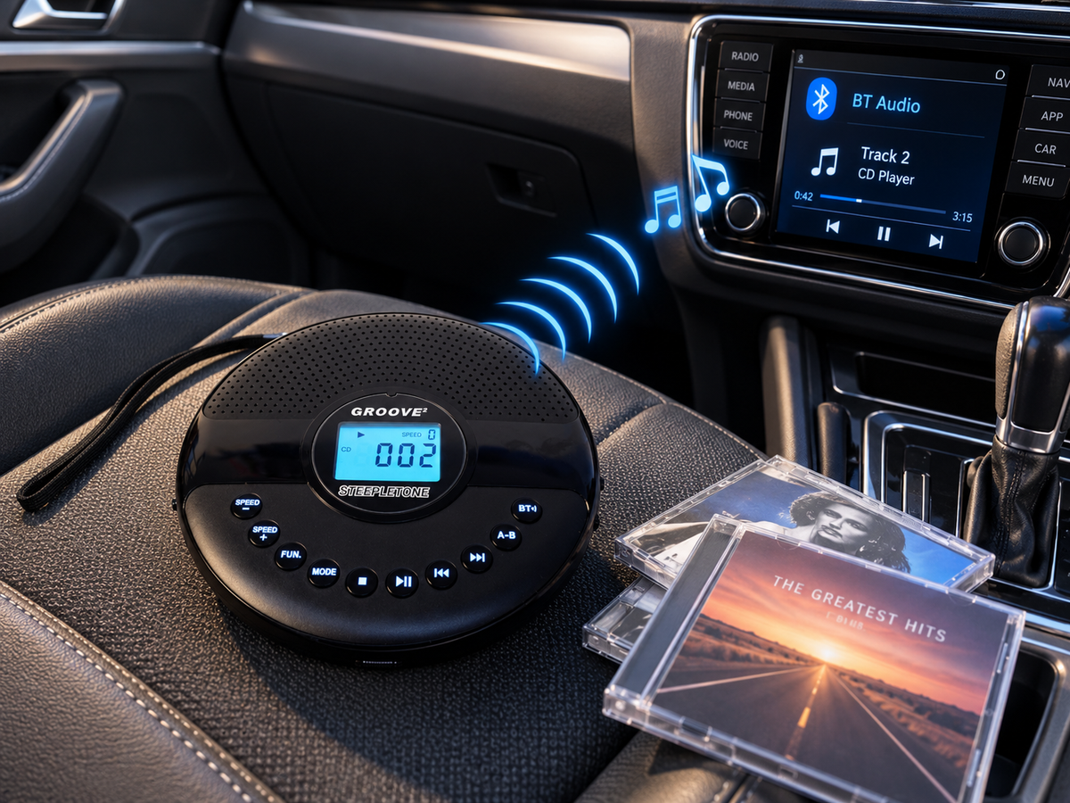 Groove2 Rechargeable CD Player Bluetooth Transmit and Receive