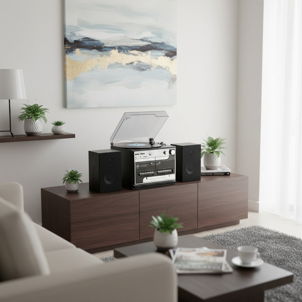 BTSMC386 Pro Black Music Centre With Speakers