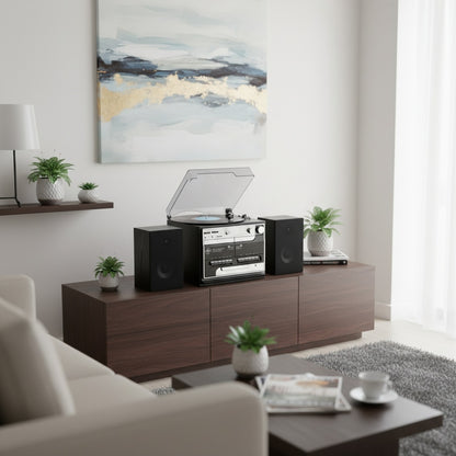BTSMC386 Pro Black Music Centre With Speakers