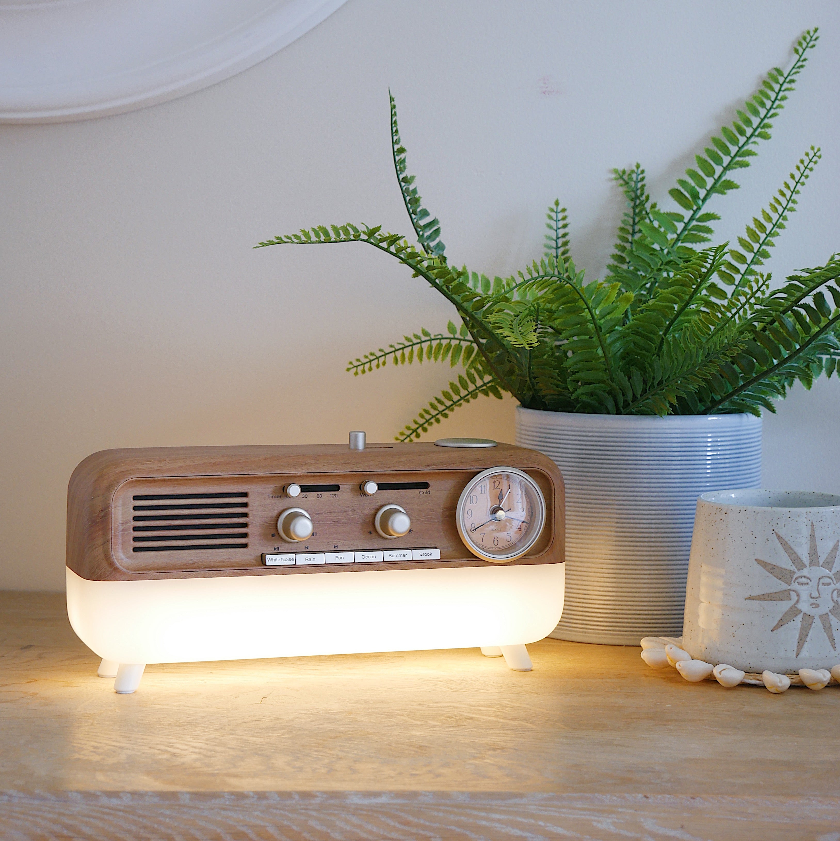Calm Sleep Sounds Speaker And Bedside Light Alarm Clock