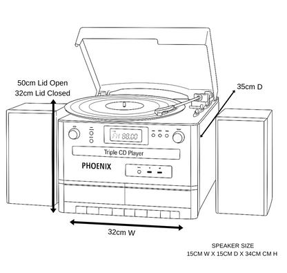 Phoenix High Power 6 in 1 Music Centre