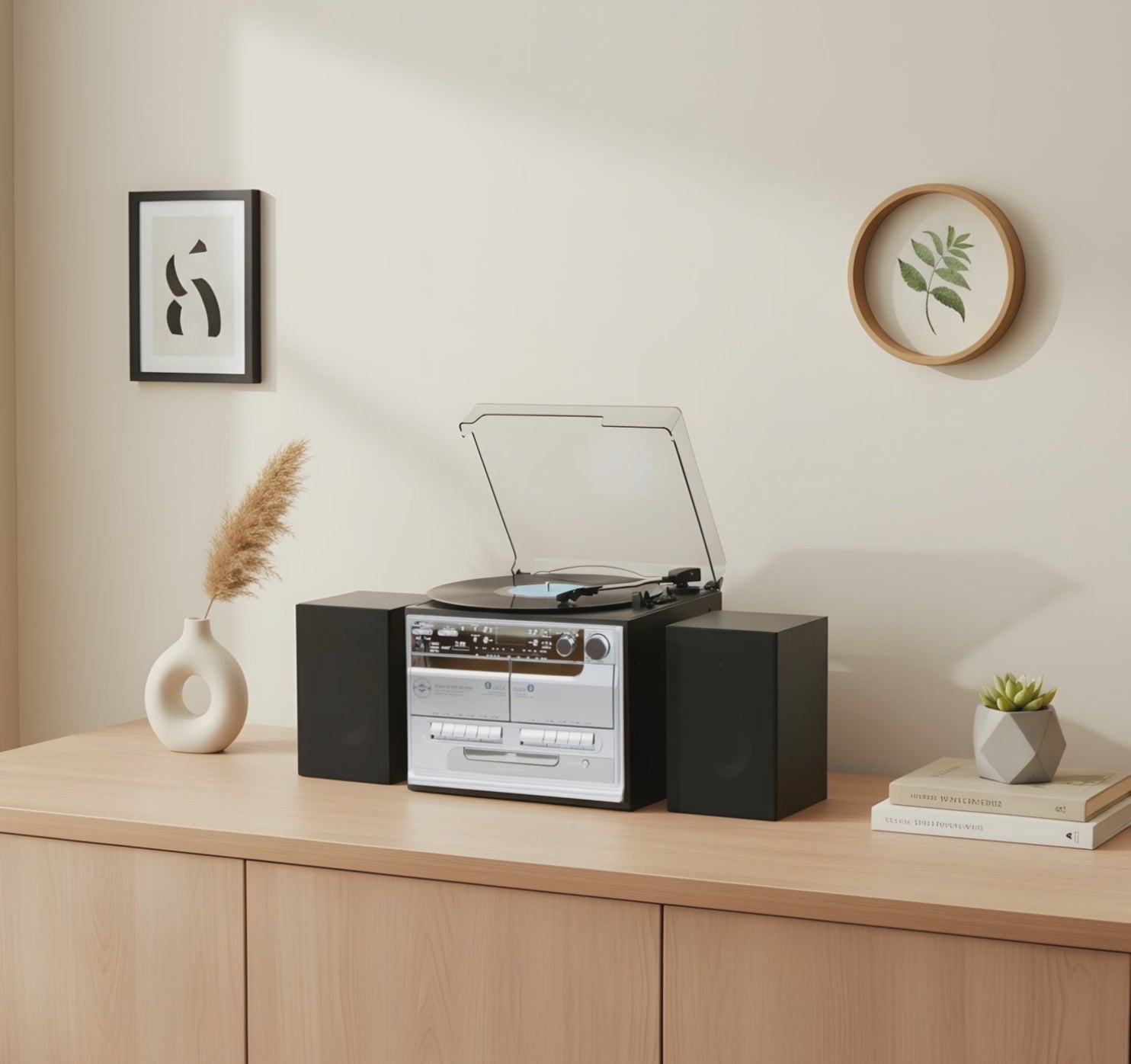 BTSMC386 Pro Silver Music Centre With Speakers