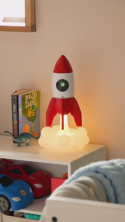 Rocket 3-in-1 Bedside Light, Digital Clock & Ceiling Projector