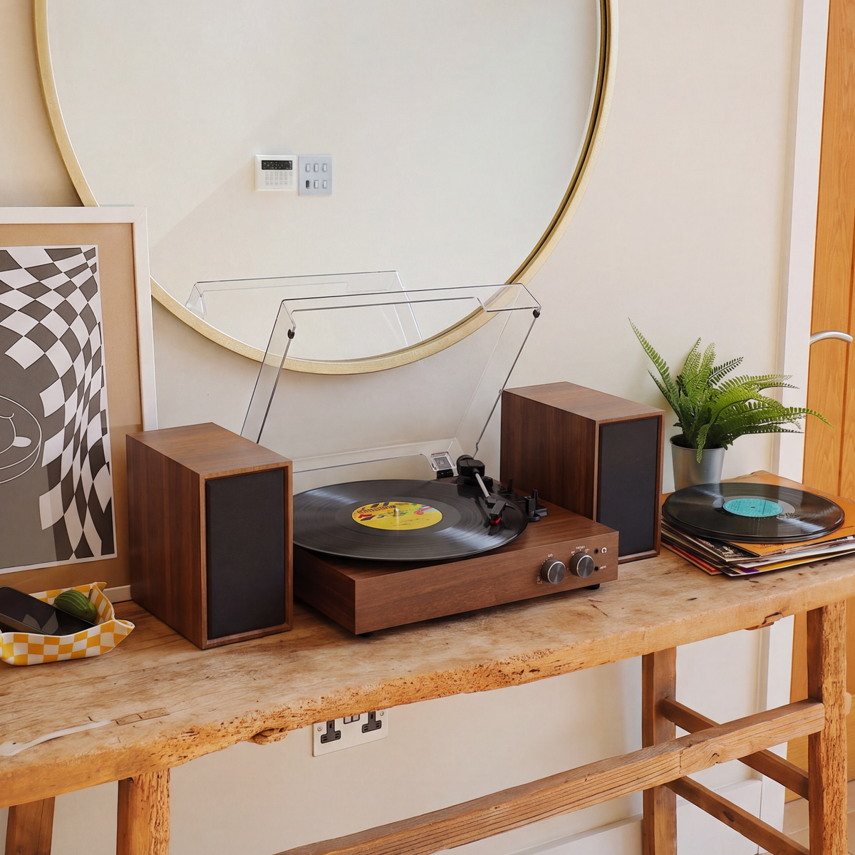 Harrow Record Player with Bluetooth Wood – Steepletone UK LTD